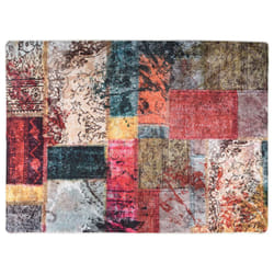 vidaXL Rug Washable Patchwork Anti Slip Home Floor Carpet Floor Area Rug Mat - patchwork, 150 x 230 cm