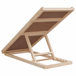 vidaXL Dog Ramp Adjustable Height Pet Ramp Dog Pet Step Grey Solid Wood Fir - Additional view 4