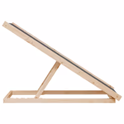 vidaXL Dog Ramp Adjustable Height Pet Ramp Dog Pet Step Grey Solid Wood Fir - Additional view 5