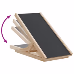 vidaXL Dog Ramp Adjustable Height Pet Ramp Dog Pet Step Grey Solid Wood Fir - Additional view 6