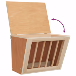 vidaXL Rabbit Hay Feeder Standing Animal Food Feeding Rack Solid Wood Fir - 25 x 18.5 x 20.5 cm - Additional view 5
