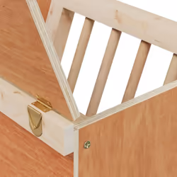 vidaXL Rabbit Hay Feeder Standing Animal Food Feeding Rack Solid Wood Fir - 25 x 18.5 x 20.5 cm - Additional view 7