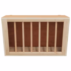 vidaXL Rabbit Hay Feeder Standing Animal Food Feeding Rack Solid Wood Fir - 37 x 18.5 x 23 cm