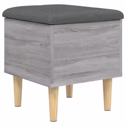 vidaXL Storage Bench Hallway Bench Seat Entryway Shoe Bench Engineered Wood - grey sonoma, 42 x 42 x 46 cm