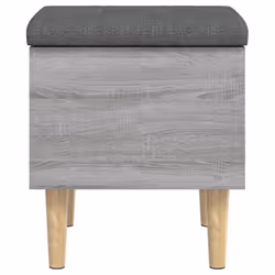 vidaXL Storage Bench Hallway Bench Seat Entryway Shoe Bench Engineered Wood - grey sonoma, 42 x 42 x 46 cm - Additional view 4