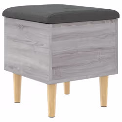 vidaXL Storage Bench Hallway Bench Seat Entryway Shoe Bench Engineered Wood - grey sonoma, 42 x 42 x 46 cm - Additional view 6