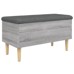 vidaXL Storage Bench Hallway Bench Seat Entryway Shoe Bench Engineered Wood - grey sonoma, 82 x 42 x 46 cm