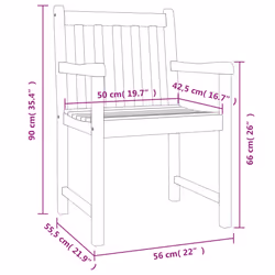 VidaXL 3206274 outdoor chair Terrace Acacia wood - Additional view 8