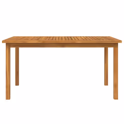 vidaXL Garden Dining Set Wooden Outdoor Table and Chair Set Solid Wood Teak - 150 cm table length/ 5 piece - Additional view 6