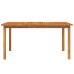 vidaXL Garden Dining Set Wooden Outdoor Table and Chair Set Solid Wood Teak - 150 cm table length/ 7 piece - Additional view 6