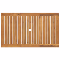 vidaXL Garden Dining Set Wooden Outdoor Table and Chair Set Solid Wood Teak - 150 cm table length/ 7 piece - Additional view 7