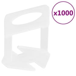 vidaXL Tile Levelling Clips Leveling Spacer Clips Floor Tile Spacer 1000 pcs