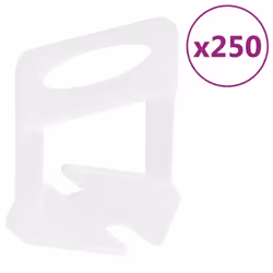 vidaXL Tile Levelling Clips Leveling Spacer Clips Floor Tile Spacer 250 pcs