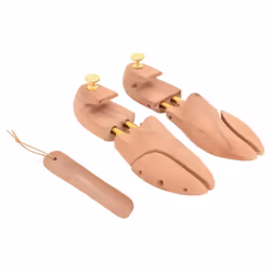 vidaXL Shoe Stretcher with Shoe Horn Boot Stretcher EU 42-43 Solid Wood Cedar - with knob, 40-41