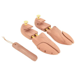 vidaXL Shoe Stretcher with Shoe Horn Boot Stretcher EU 42-43 Solid Wood Cedar - with knob, 40-41
