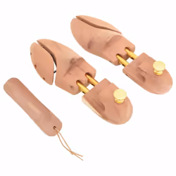 vidaXL Shoe Stretcher with Shoe Horn Boot Stretcher EU 42-43 Solid Wood Cedar - with knob, 40-41
