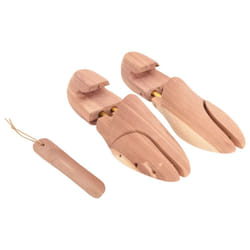 vidaXL Shoe Stretcher with Shoe Horn Boot Stretcher EU 42-43 Solid Wood Cedar - without knob, 44-45