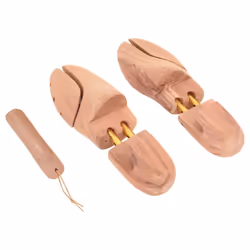 vidaXL Shoe Stretcher with Shoe Horn Boot Stretcher EU 42-43 Solid Wood Cedar - without knob, 44-45