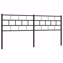 vidaXL Metal Headboard Home Tall Headboard Bed Header Bedroom Bed Headboard - black, 160 cm - Additional view 4