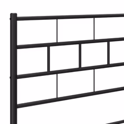 vidaXL Metal Headboard Home Tall Headboard Bed Header Bedroom Bed Headboard - black, 160 cm - Additional view 5