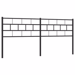 VidaXL 355695, Black, Steel, 180 cm, 1870 mm, 90 cm, 30 mm