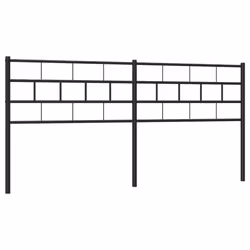 VidaXL 355696, Black, Steel, 193 cm, 1980 mm, 90 cm, 30 mm