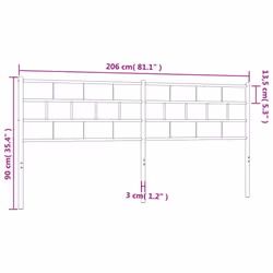VidaXL 355697 headboard/footboard Black - Additional view 7