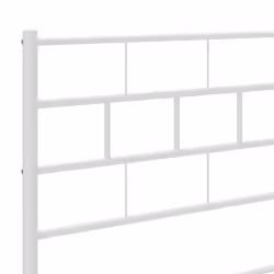vidaXL Metal Bed Frame Bed Base with Headboard and Footboard White 107x203 cm - with headboard & footboard, 90 x 200 cm - Additional view 7