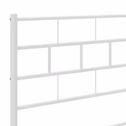vidaXL Metal Bed Frame Bed Base with Headboard and Footboard White 107x203 cm - with headboard & footboard, 183 x 213 cm - Additional view 7
