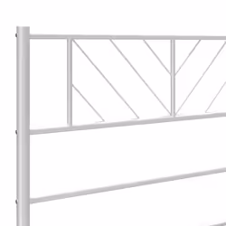 vidaXL Metal Bed Frame Bedroom Platform Bed Base Bedstead Mattress Foundation - white, 90 x 200 cm/with headboard - Additional view 7