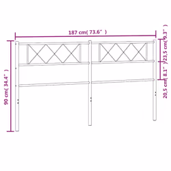 VidaXL 372315 headboard/footboard Black - Additional view 8