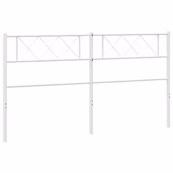 vidaXL Metal Headboard for Bedroom Tall Headboard Bed Header Bed Headboard - white, 200 cm - Additional view 4