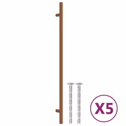 vidaXL Cabinet Handles Door Handles Furniture Drawer Pull Stainless Steel - bronze, 320 mm/ 5 pcs
