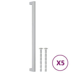 vidaXL Cabinet Handles Door Handles Furniture Drawer Pull Stainless Steel - silver, 320 mm/ 5 pcs