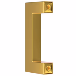 vidaXL Cabinet Handles Door Handles Furniture Drawer Pull Stainless Steel - gold, 64 mm/ 10 pcs - Additional view 6