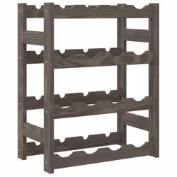 vidaXL Wine Rack Wine Shelf Bottle Holder Wine Drinking Rack Solid Wood Pine - grey, 16 bottle - Additional view 4