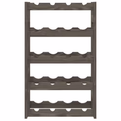 vidaXL Wine Rack Wine Shelf Bottle Holder Wine Drinking Rack Solid Wood Pine - grey, 20 bottle - Additional view 2