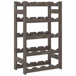 vidaXL Wine Rack Wine Shelf Bottle Holder Wine Drinking Rack Solid Wood Pine - grey, 20 bottle - Additional view 4