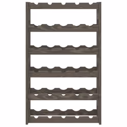 vidaXL Wine Rack Wine Shelf Bottle Holder Wine Drinking Rack Solid Wood Pine - grey, 30 bottle