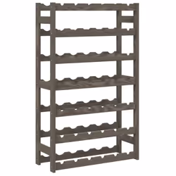 vidaXL Wine Rack Wine Shelf Bottle Holder Wine Drinking Rack Solid Wood Pine - grey, 42 bottle