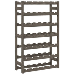 vidaXL Wine Rack Wine Shelf Bottle Holder Wine Drinking Rack Solid Wood Pine - grey, 42 bottle