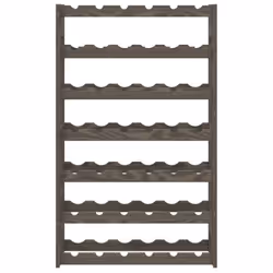 vidaXL Wine Rack Wine Shelf Bottle Holder Wine Drinking Rack Solid Wood Pine - grey, 42 bottle