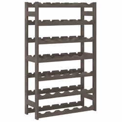 vidaXL Wine Rack Wine Shelf Bottle Holder Wine Drinking Rack Solid Wood Pine - grey, 42 bottle - Additional view 4