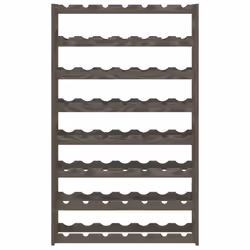 vidaXL Wine Rack for 56 Bottles Wine Shelf Bottle Holder Grey Solid Wood Pine