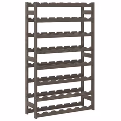 vidaXL Wine Rack for 56 Bottles Wine Shelf Bottle Holder Grey Solid Wood Pine - Additional view 4