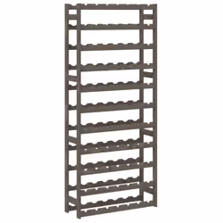 vidaXL Wine Rack Wine Shelf Bottle Holder Wine Drinking Rack Solid Wood Pine - grey, 77 bottle