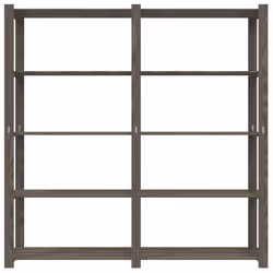 vidaXL Storage Rack Storage Units Shelf Industrial Shelving Solid Pinewood - grey, 170 x 38 x 170 cm - Additional view 2