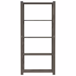 vidaXL Storage Rack Storage Units Shelf Industrial Shelving Solid Pinewood - grey, 80 x 38 x 170 cm - Additional view 2