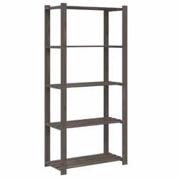 vidaXL Storage Rack Storage Units Shelf Industrial Shelving Solid Pinewood - grey, 80 x 38 x 170 cm - Additional view 4