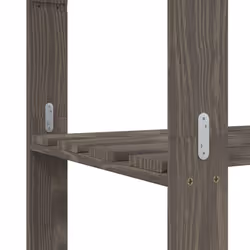 vidaXL Storage Rack Storage Units Shelf Industrial Shelving Solid Pinewood - grey, 80 x 38 x 170 cm - Additional view 5